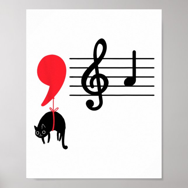 Comma La Music Notes Kamala Harris Music Teacher E Poster (Front)
