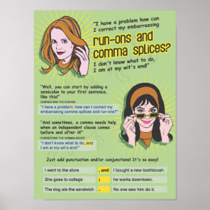 Comma Splices and Run-Ons Poster
