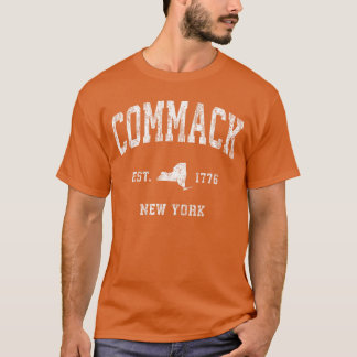 Commack New York NY Vintage Athletic Sports Design T-Shirt