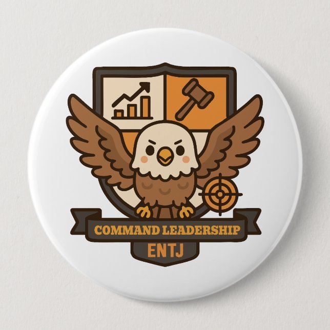 Command Eagle – Focused Leadership Button (Front)