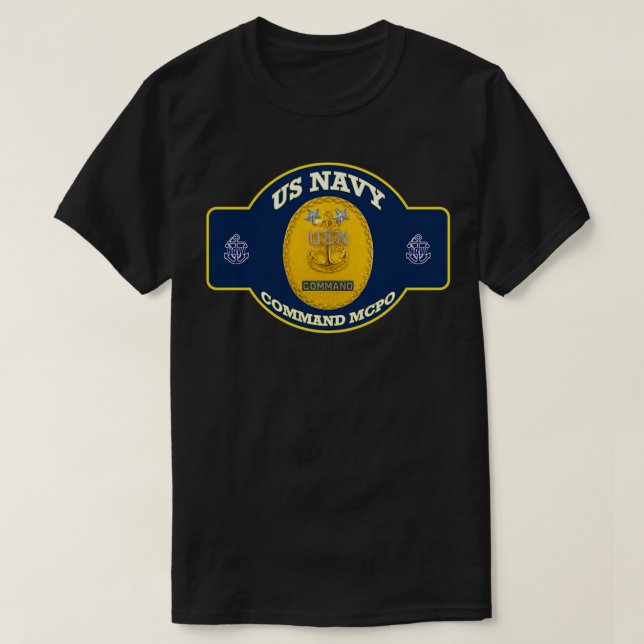 Command Master Chief Petty Officer Badge Shield Pu T-Shirt (Design Front)