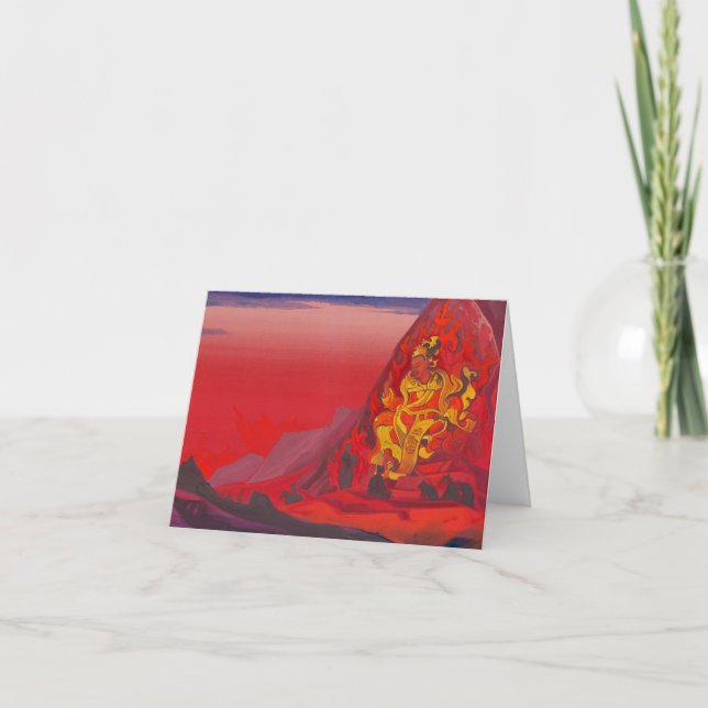 Command of Rigden Djapo by Nicholas Roerich Letterpress Thank You Card (Front)