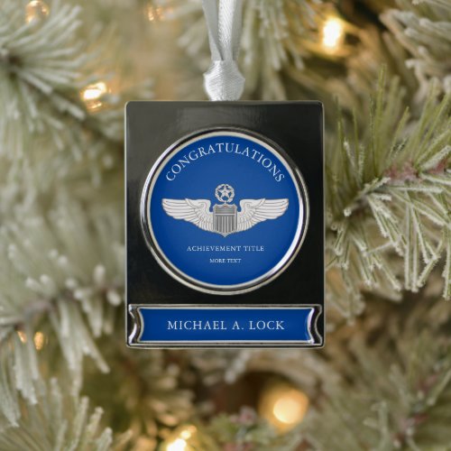 Command Pilot Wings Custom Text