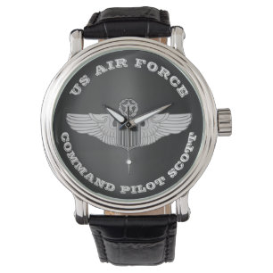 Command Pilot Wings Personalized Gift Watch