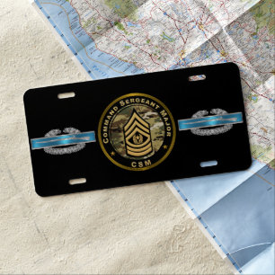 Command Sergeant Major CSM License Plate