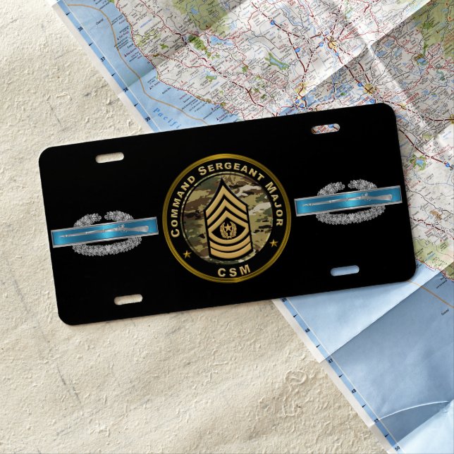 Command Sergeant Major CSM License Plate (In Situ)