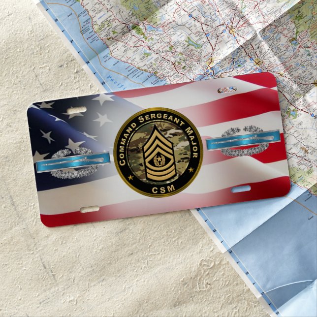 Command Sergeant Major CSM License Plate (In Situ)