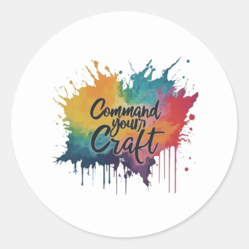Command Your Craft Classic Round Sticker