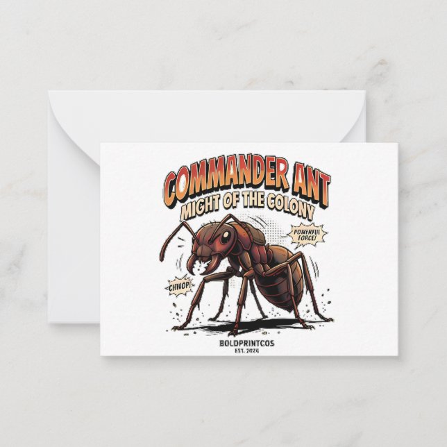 Commander Ant  Note Card (Front)