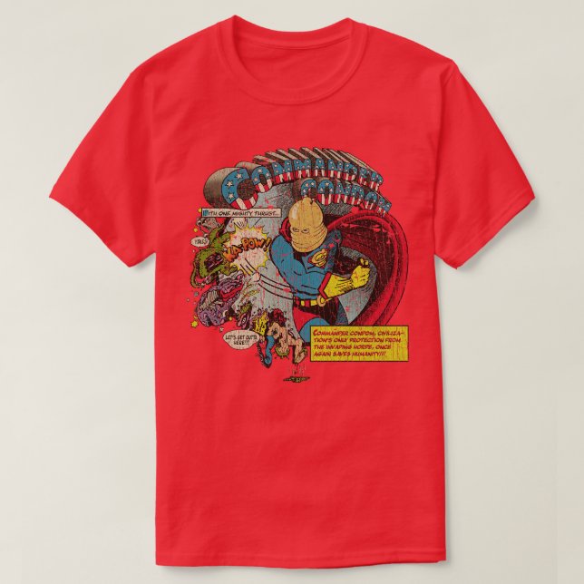 Commander Condom Mighty Thrust 1987 T-Shirt (Design Front)