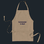 Commander In Beef Adult Apron<br><div class="desc">Commander In Beef apron</div>