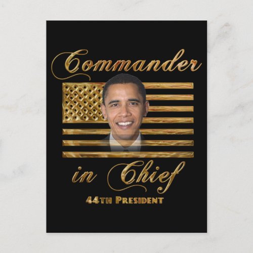 Commander in Chief Barack Obama Postcard