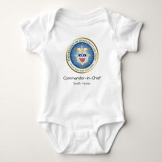 Commander in Chief w/ Blue DoD Seal - Customized Baby Bodysuit