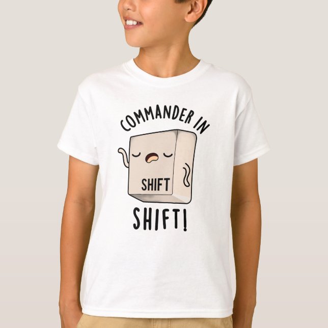 Commander In Shirt Funny Keyboard Pun  (Front)