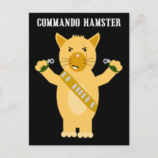 Commando Hamster Postcard