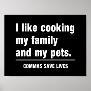 Commas Save Lives Poster
