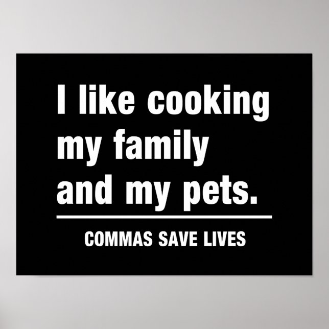 Commas Save Lives Poster (Front)