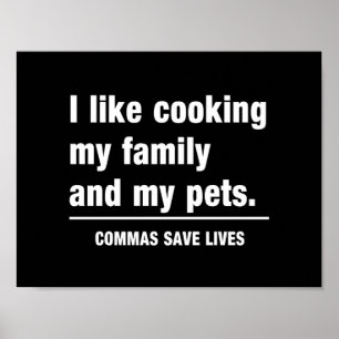 Commas Save Lives Poster