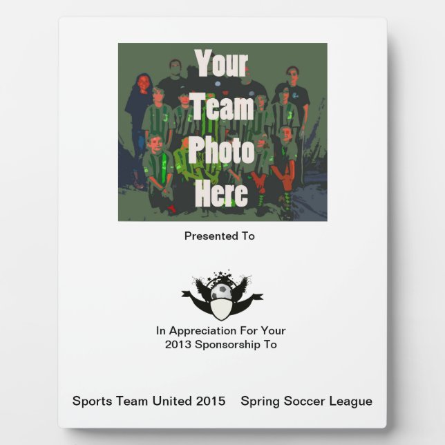 Commemorate Your Sponsors With A - Plaque (Front)