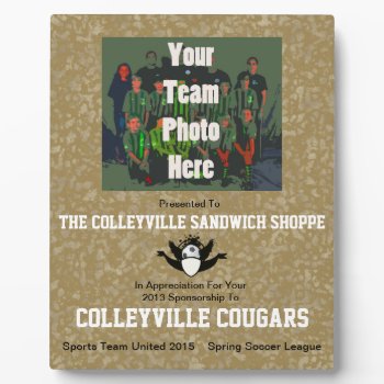 Commemorate Your Sponsors With A - Plaque by floppypoppygifts at Zazzle