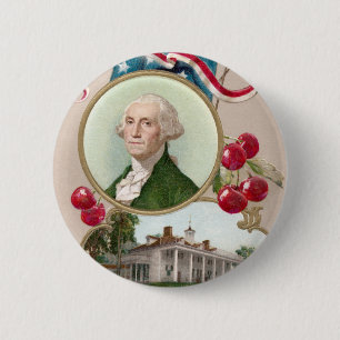 Commemorating George Washington Button