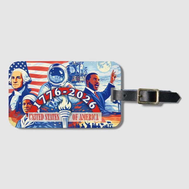 Commemorative 1776-2026 USA Semiquincentennial  Luggage Tag (Front Horizontal)