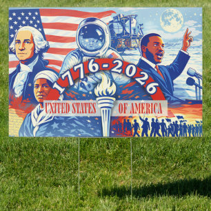 Commemorative 1776-2026 USA Semiquincentennial  Sign