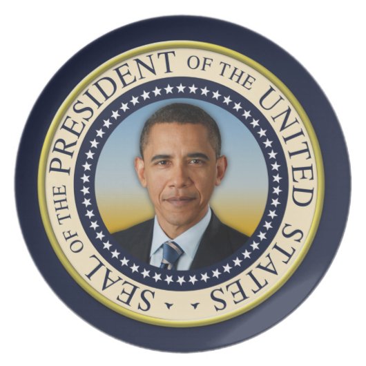 Commemorative 45th President Barack Obama Dinner Plate (Front)