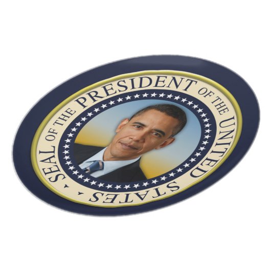 Commemorative 45th President Barack Obama Dinner Plate (Left Side)