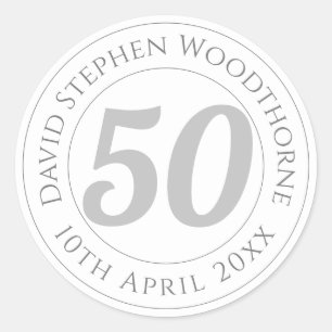 Commemorative Birthday Celebration PersonaliseD Classic Round Sticker