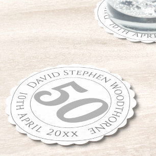 Commemorative Birthday Celebration Personalised Paper Coaster