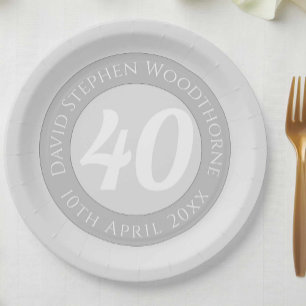 Commemorative Birthday Celebration Personalised Paper Plates