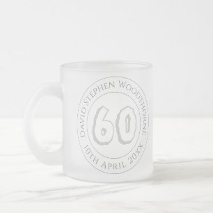 Commemorative Birthday Celebration Personalized Frosted Glass Coffee Mug
