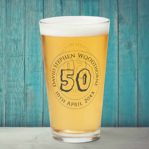 Commemorative Birthday Celebration Personalized Glass