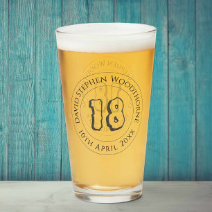 Commemorative Birthday Celebration Personalized Glass