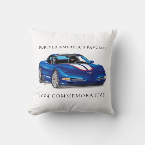 Commemorative Car Art Throw Pillow
