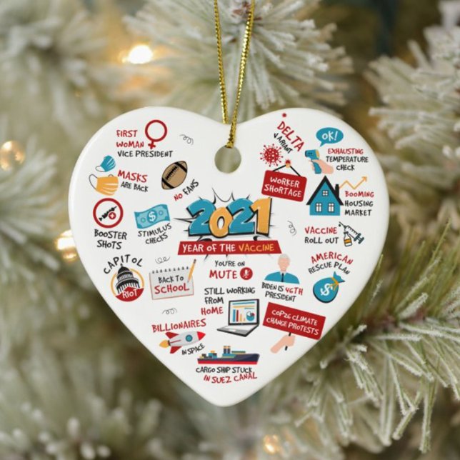 Commemorative Christmas 2021 Pandemic Vaccine Ceramic Ornament (Creator Uploaded)