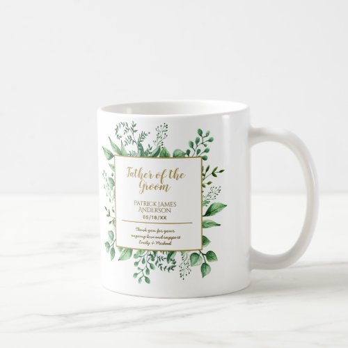 Commemorative Father of the Groom Groomsman Custom Coffee Mug