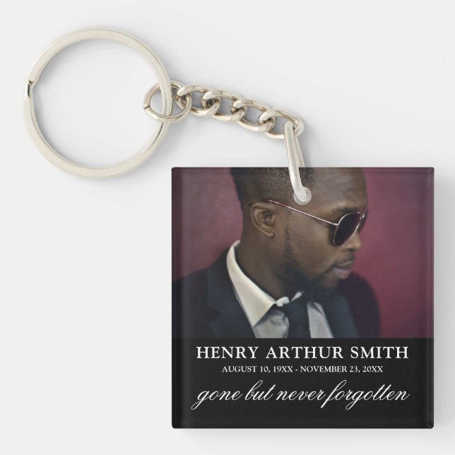 Commemorative Keepsake Photo | In Loving Memory Keychain (Front)