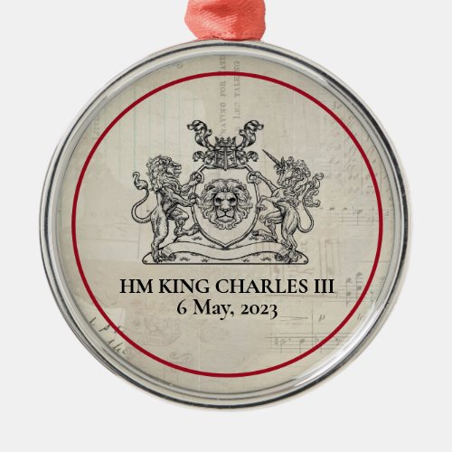 Commemorative King Charles III Keepsake Metal Ornament