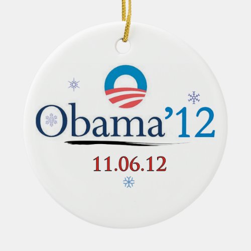 Commemorative Obama 2012 Christmas Ornament