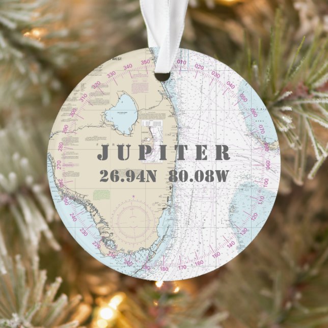 Commemorative Photo Nautical 2-Sided Jupiter FL Ornament (Tree)