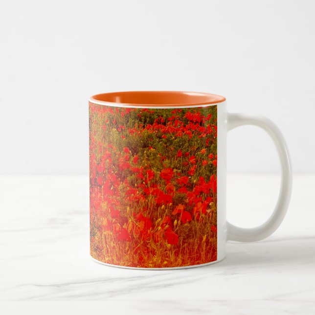 Commemorative poppies Two-Tone coffee mug (Right)