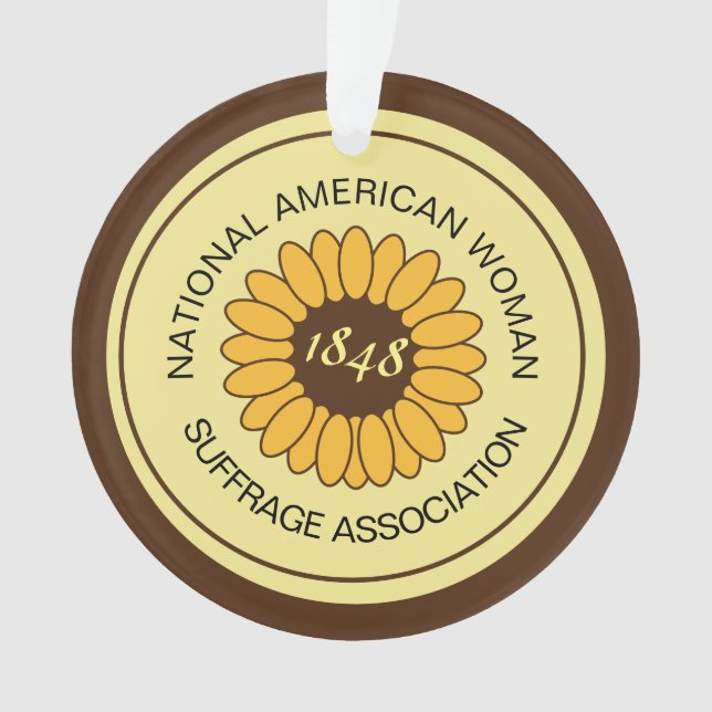 commemorative suffrage sunflower pin NAWSA Ornament (Front)