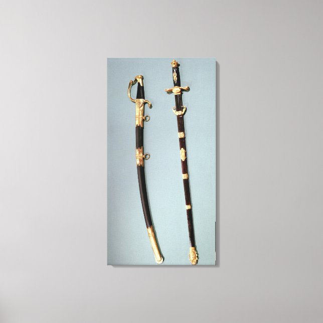 Commemorative sword given by Napoleon Bonaparte Canvas Print (Front)