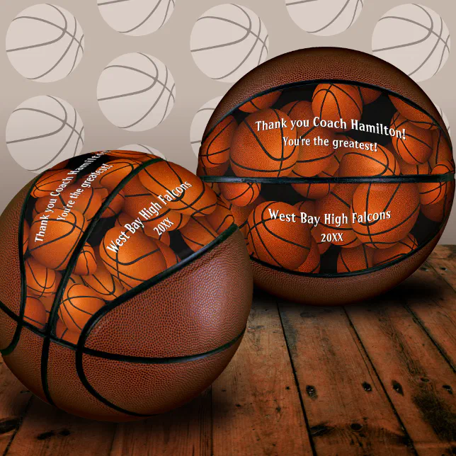 Commemorative team gift thank you coach basketball | Zazzle