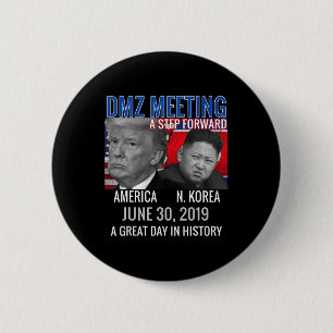 Commemorative Trump Usa Jong Un N Korea Dmz Meetin Button