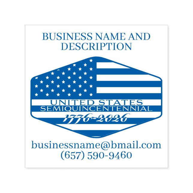Commémorative USA 250th Anniversary Business Self-inking Stamp (Design)