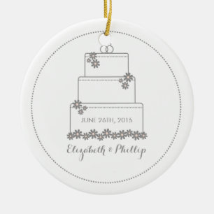 Commemorative Wedding Cake Ornament