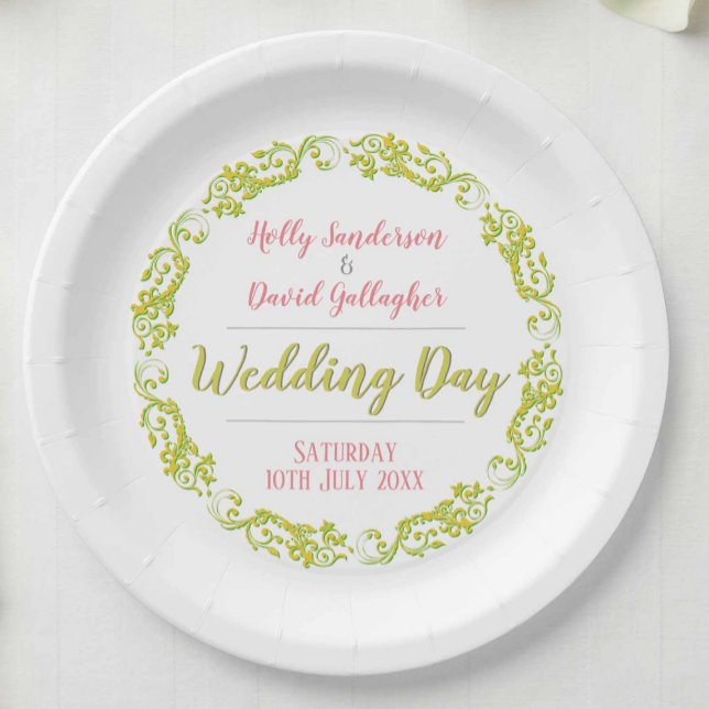 Commemorative Wedding Day Paper Plates (Creator Uploaded)